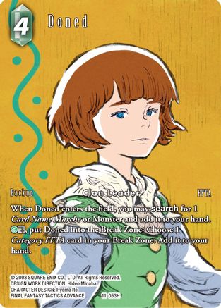 Doned (Full Art) (OPUS XI) Foil - Premium Final Fantasy Single from Opus XI - Just $8.93! Shop now at Game Crave Tournament Store