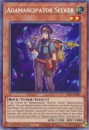 Adamancipator Seeker (SESL-EN001) - Secret Slayers 1st Edition - Premium Yugioh Single from Konami - Just $0.37! Shop now at Game Crave Tournament Store