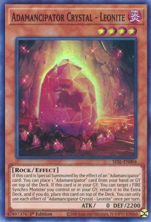 Adamancipator Crystal - Leonite (SESL-EN004) - Secret Slayers 1st Edition - Premium Yugioh Single from Konami - Just $0.25! Shop now at Game Crave Tournament Store