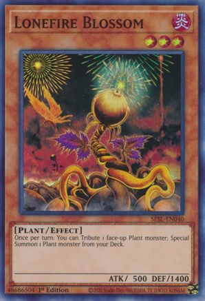 Lonefire Blossom (SESL-EN040) - Secret Slayers 1st Edition - Premium Yugioh Single from Konami - Just $0.09! Shop now at Game Crave Tournament Store