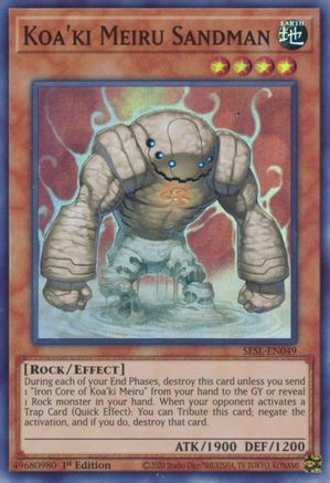 Koa'ki Meiru Sandman (SESL-EN049) - Secret Slayers 1st Edition - Premium Yugioh Single from Konami - Just $0.25! Shop now at Game Crave Tournament Store