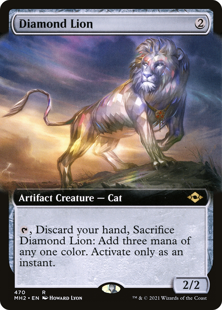 Diamond Lion (MH2-470) - Modern Horizons 2: (Extended Art) - Premium MTG Single from Wizards of the Coast - Just $0.25! Shop now at Game Crave Tournament Store