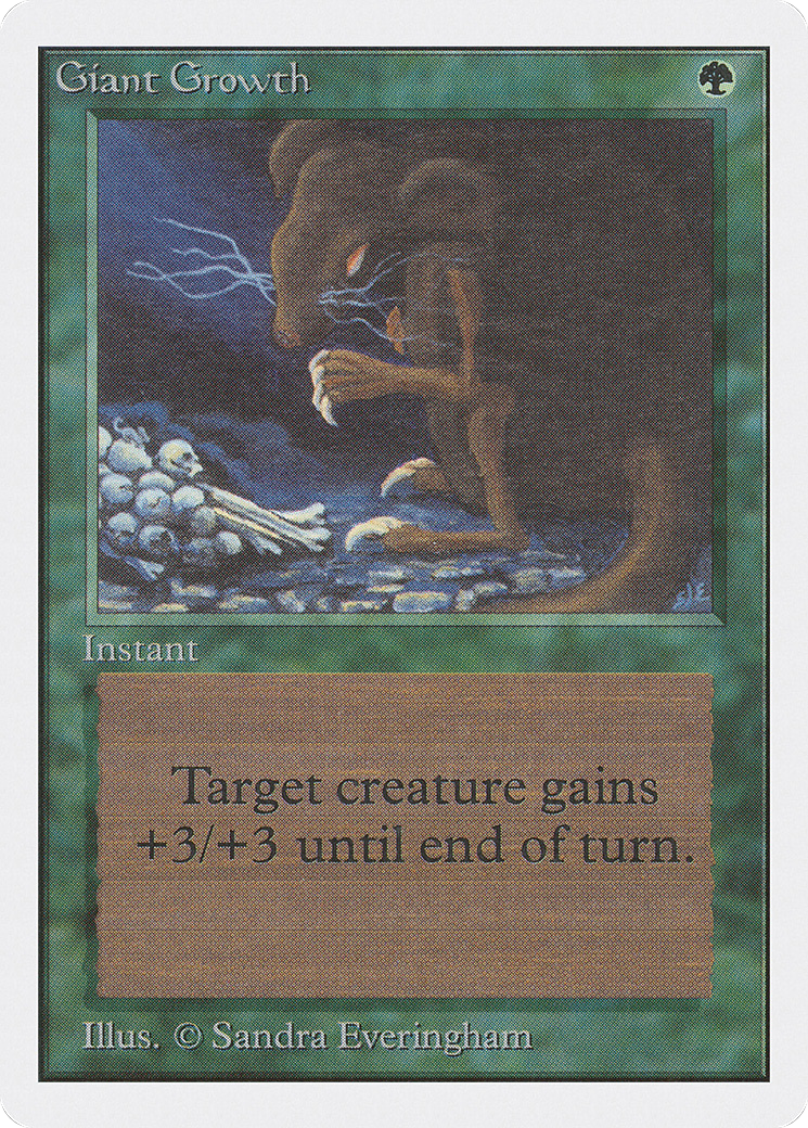 Giant Growth (2ED-198) - Unlimited Edition - Premium MTG Single from Wizards of the Coast - Just $1.34! Shop now at Game Crave Tournament Store