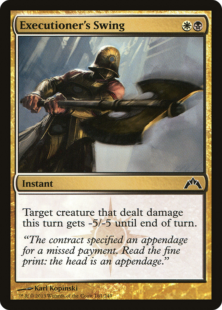 Executioner's Swing (GTC-161) - Gatecrash - Premium MTG Single from Wizards of the Coast - Just $0.08! Shop now at Game Crave Tournament Store