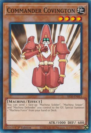 Commander Covington (SR10-EN013) - Structure Deck: Mechanized Madness 1st Edition - Premium Yugioh Single from Konami - Just $0.25! Shop now at Game Crave Tournament Store