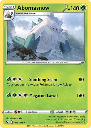 Abomasnow 13/192 - Rebel Clash - Premium Pokemon Single from Nintendo - Just $0.50! Shop now at Game Crave Tournament Store