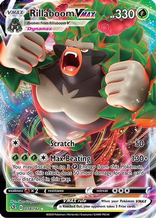 Rillaboom VMAX 18/192 - Rebel Clash Holofoil - Premium Pokemon Single from Nintendo - Just $1.22! Shop now at Game Crave Tournament Store