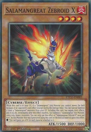 Salamangreat Zebroid X (ETCO-EN003) - Eternity Code 1st Edition - Premium Yugioh Single from Konami - Just $0.25! Shop now at Game Crave Tournament Store