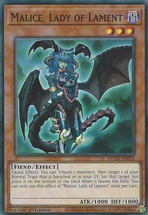 Malice, Lady of Lament (ETCO-EN035) - Eternity Code 1st Edition - Premium Yugioh Single from Konami - Just $0.08! Shop now at Game Crave Tournament Store