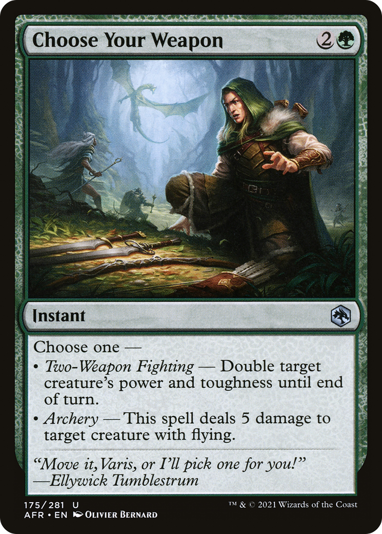Choose Your Weapon (AFR-175) - Adventures in the Forgotten Realms Foil - Premium MTG Single from Wizards of the Coast - Just $0.08! Shop now at Game Crave Tournament Store