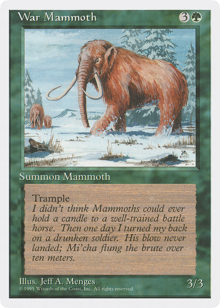 War Mammoth (4ED-286) - Fourth Edition - Premium MTG Single from Wizards of the Coast - Just $0.08! Shop now at Game Crave Tournament Store