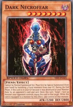 Dark Necrofear (SS05-ENA01) - Speed Duel Decks: Twisted Nightmares 1st Edition - Premium Yugioh Single from Konami - Just $0.25! Shop now at Game Crave Tournament Store
