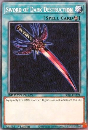 Sword of Dark Destruction (SS05-ENA21) - Speed Duel Decks: Twisted Nightmares 1st Edition - Premium Yugioh Single from Konami - Just $0.25! Shop now at Game Crave Tournament Store
