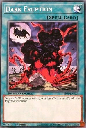 Dark Eruption (SS05-ENA24) - Speed Duel Decks: Twisted Nightmares 1st Edition - Premium Yugioh Single from Konami - Just $0.26! Shop now at Game Crave Tournament Store