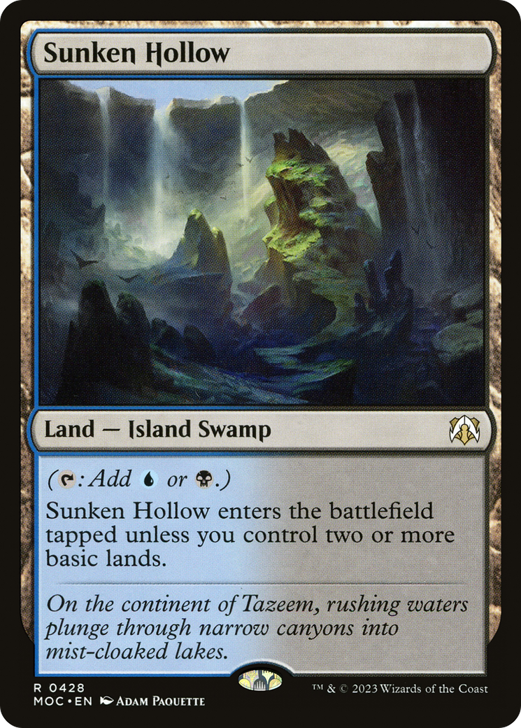 Sunken Hollow (MOC-428) - March of the Machine Commander - Premium MTG Single from Wizards of the Coast - Just $0.08! Shop now at Game Crave Tournament Store