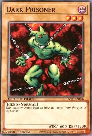 Dark Prisoner (SS05-ENB06) - Speed Duel Decks: Twisted Nightmares 1st Edition - Premium Yugioh Single from Konami - Just $0.28! Shop now at Game Crave Tournament Store