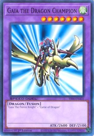 Gaia the Dragon Champion (SS04-ENA31) - Speed Duel Decks: Match of the Millennium 1st Edition - Premium Yugioh Single from Konami - Just $0.29! Shop now at Game Crave Tournament Store