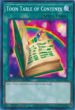 Toon Table of Contents (SS04-ENB20) - Speed Duel Decks: Match of the Millennium 1st Edition - Premium Yugioh Single from Konami - Just $2.10! Shop now at Game Crave Tournament Store