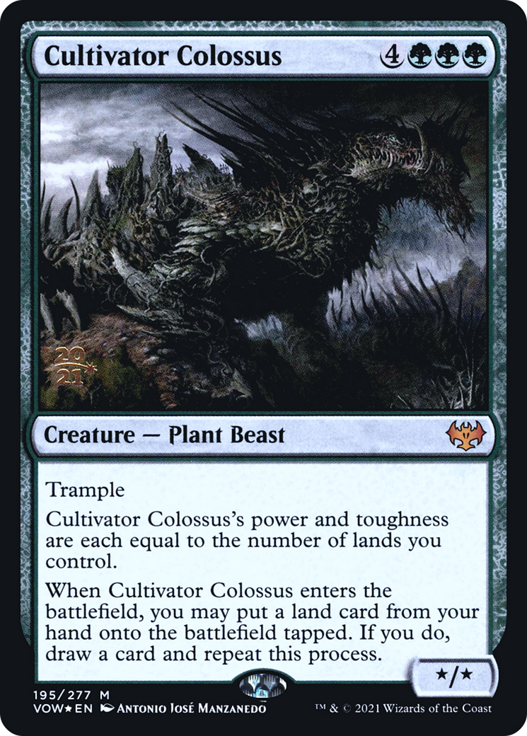 Cultivator Colossus (PVOW-195S) - Innistrad: Crimson Vow Promos Foil - Premium MTG Single from Wizards of the Coast - Just $3.47! Shop now at Game Crave Tournament Store