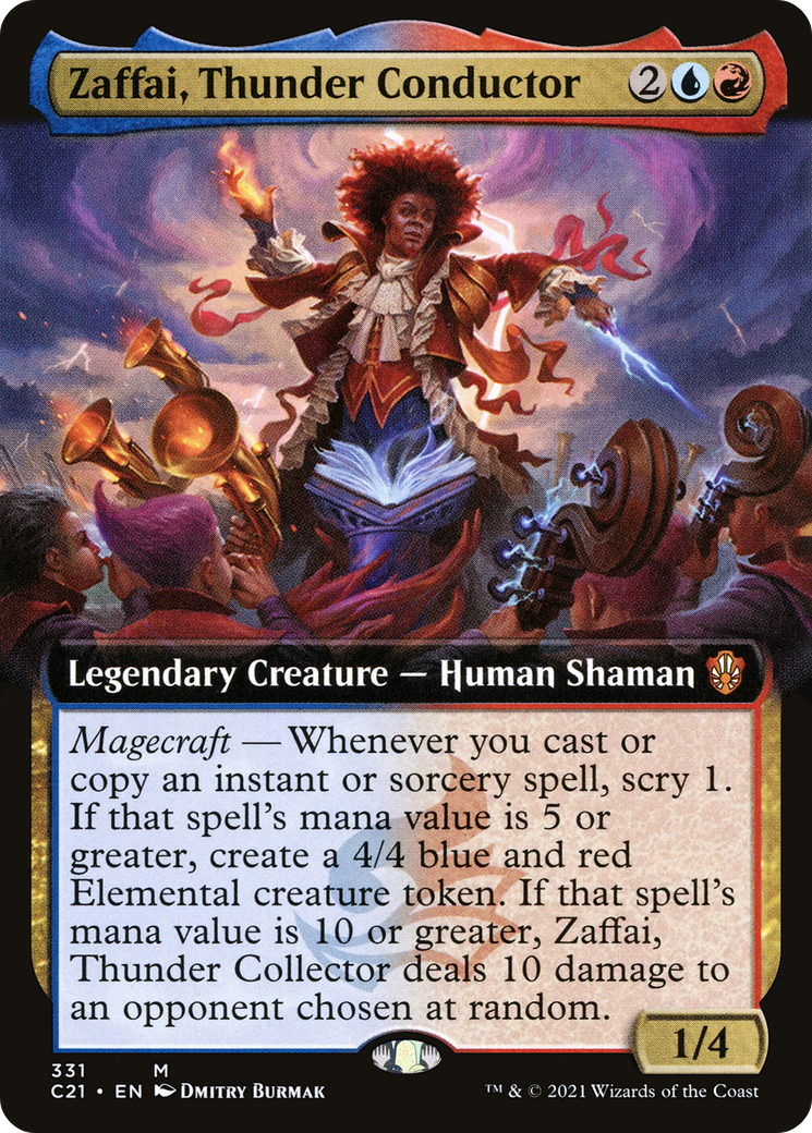Zaffai, Thunder Conductor (C21-331) - Commander 2021: (Extended Art) - Premium MTG Single from Wizards of the Coast - Just $2.07! Shop now at Game Crave Tournament Store
