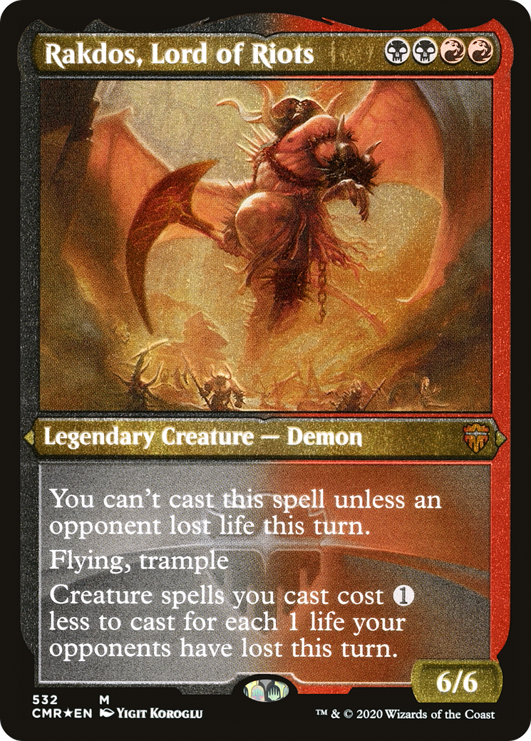 Rakdos, Lord of Riots (CMR-532) - Commander Legends Etched Foil - Premium MTG Single from Wizards of the Coast - Just $0.71! Shop now at Game Crave Tournament Store