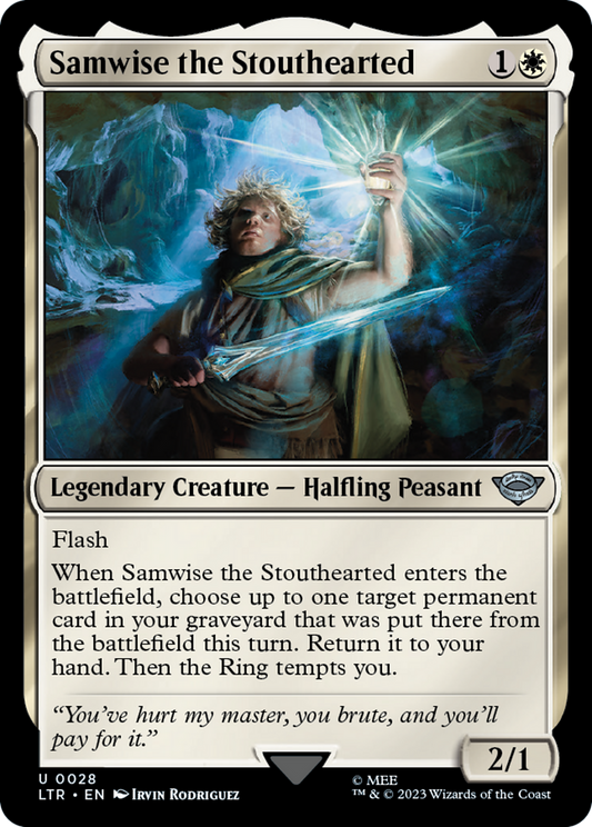Samwise the Stouthearted (LTR-028) - The Lord of the Rings: Tales of Middle-earth - Premium MTG Single from Wizards of the Coast - Just $0.08! Shop now at Game Crave Tournament Store