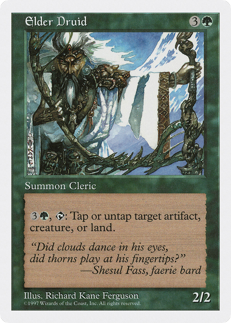 Elder Druid (5ED-290) - Fifth Edition - Premium MTG Single from Wizards of the Coast - Just $0.28! Shop now at Game Crave Tournament Store