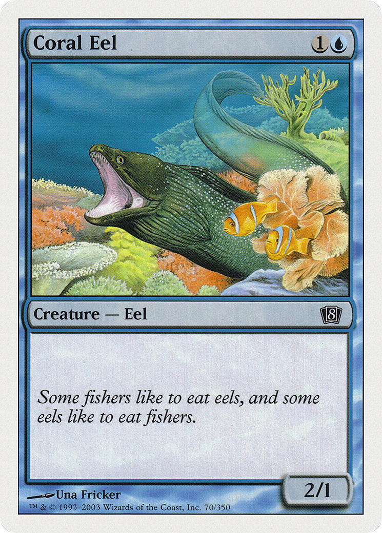 Coral Eel (8ED-070) - Eighth Edition - Premium MTG Single from Wizards of the Coast - Just $0.25! Shop now at Game Crave Tournament Store