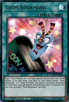 Toon Bookmark (TOCH-EN003) - Toon Chaos Unlimited - Premium Yugioh Single from Konami - Just $3.89! Shop now at Game Crave Tournament Store