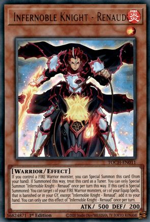 Infernoble Knight - Renaud (TOCH-EN011) - Toon Chaos Unlimited - Premium Yugioh Single from Konami - Just $1.41! Shop now at Game Crave Tournament Store