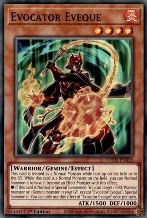 Evocator Eveque (TOCH-EN015) - Toon Chaos 1st Edition - Premium Yugioh Single from Konami - Just $0.25! Shop now at Game Crave Tournament Store
