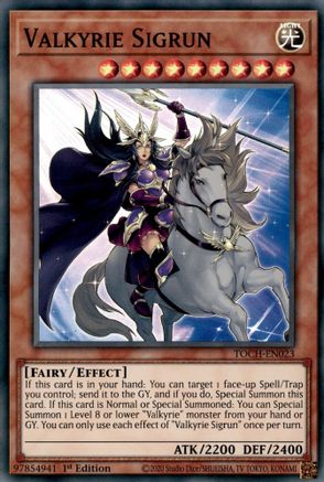 Valkyrie Sigrun (TOCH-EN023) - Toon Chaos 1st Edition - Premium Yugioh Single from Konami - Just $0.32! Shop now at Game Crave Tournament Store