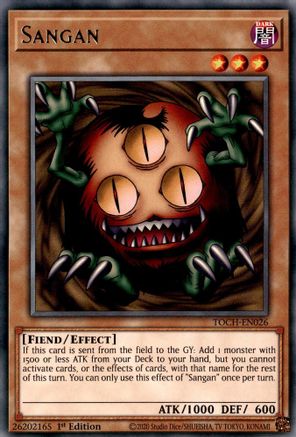 Sangan (TOCH-EN026) - Toon Chaos 1st Edition - Premium Yugioh Single from Konami - Just $0.26! Shop now at Game Crave Tournament Store