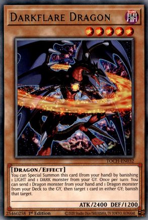 Darkflare Dragon (TOCH-EN032) - Toon Chaos 1st Edition - Premium Yugioh Single from Konami - Just $0.25! Shop now at Game Crave Tournament Store