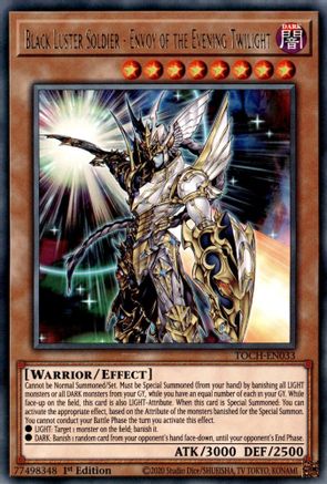 Black Luster Soldier - Envoy of the Evening Twilight (TOCH-EN033) - Toon Chaos 1st Edition - Premium Yugioh Single from Konami - Just $0.25! Shop now at Game Crave Tournament Store