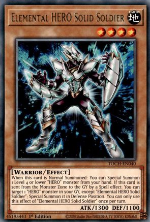 Elemental HERO Solid Soldier (TOCH-EN040) - Toon Chaos 1st Edition - Premium Yugioh Single from Konami - Just $0.25! Shop now at Game Crave Tournament Store