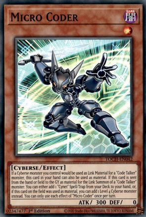 Micro Coder (TOCH-EN042) - Toon Chaos 1st Edition - Premium Yugioh Single from Konami - Just $0.26! Shop now at Game Crave Tournament Store