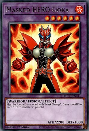 Masked HERO Goka (TOCH-EN043) - Toon Chaos 1st Edition - Premium Yugioh Single from Konami - Just $0.25! Shop now at Game Crave Tournament Store