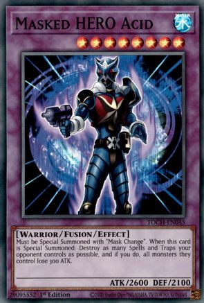 Masked HERO Acid (TOCH-EN045) - Toon Chaos Unlimited - Premium Yugioh Single from Konami - Just $0.33! Shop now at Game Crave Tournament Store