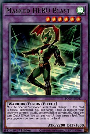 Masked HERO Blast (TOCH-EN047) - Toon Chaos Unlimited - Premium Yugioh Single from Konami - Just $0.25! Shop now at Game Crave Tournament Store