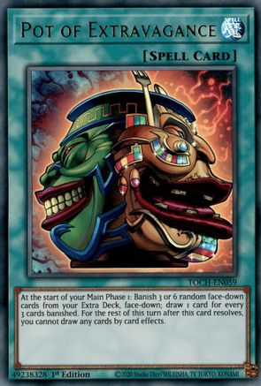 Pot of Extravagance (TOCH-EN059) - Toon Chaos 1st Edition - Premium Yugioh Single from Konami - Just $1.55! Shop now at Game Crave Tournament Store