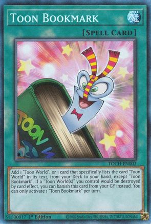 Toon Bookmark (CR) (TOCH-EN003) - Toon Chaos 1st Edition - Premium Yugioh Single from Konami - Just $19.15! Shop now at Game Crave Tournament Store