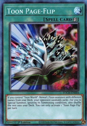 Toon Page-Flip (CR) (TOCH-EN004) - Toon Chaos 1st Edition - Premium Yugioh Single from Konami - Just $13.40! Shop now at Game Crave Tournament Store