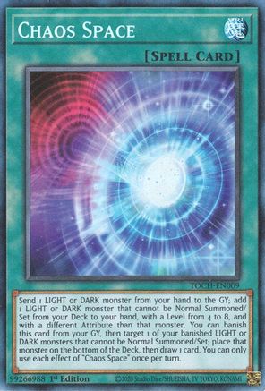 Chaos Space (CR) (TOCH-EN009) - Toon Chaos Unlimited - Premium Yugioh Single from Konami - Just $5.66! Shop now at Game Crave Tournament Store
