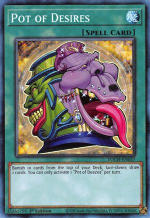 Pot of Desires (CR) (TOCH-EN057) - Toon Chaos 1st Edition - Premium Yugioh Single from Konami - Just $2.27! Shop now at Game Crave Tournament Store