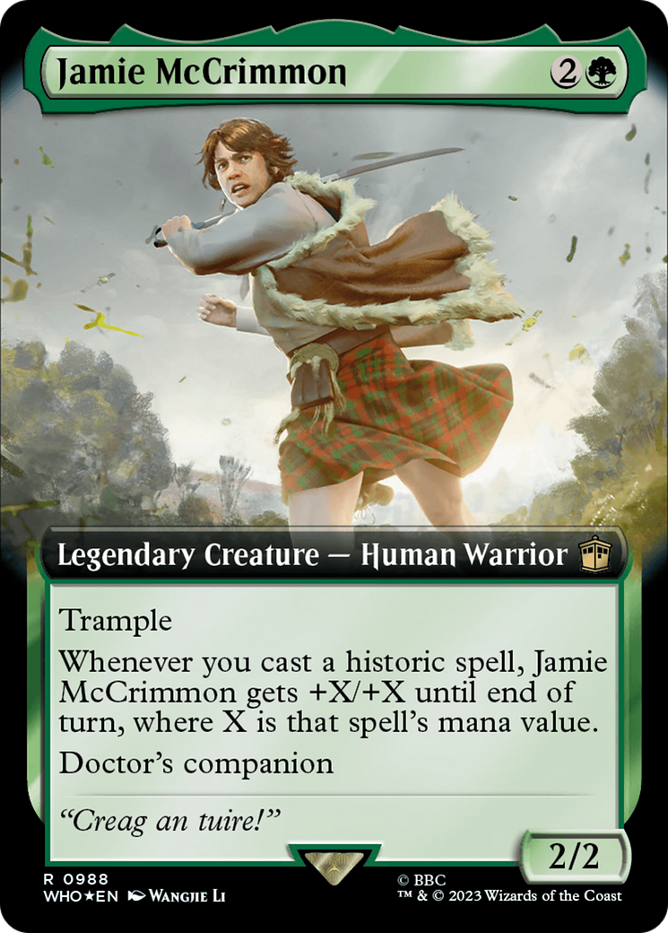 Jamie McCrimmon (WHO-988) - Doctor Who: (Extended Art) Foil - Premium MTG Single from Wizards of the Coast - Just $0.21! Shop now at Game Crave Tournament Store