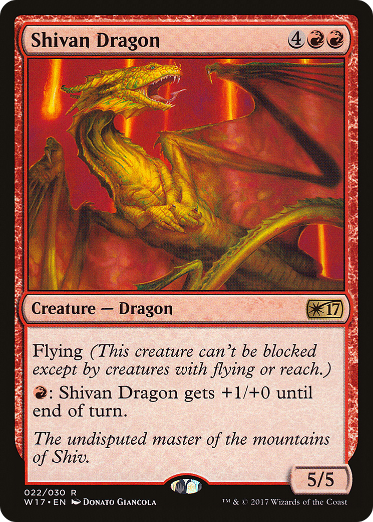 Shivan Dragon (W17-022) - Welcome Deck 2017 - Premium MTG Single from Wizards of the Coast - Just $0.08! Shop now at Game Crave Tournament Store