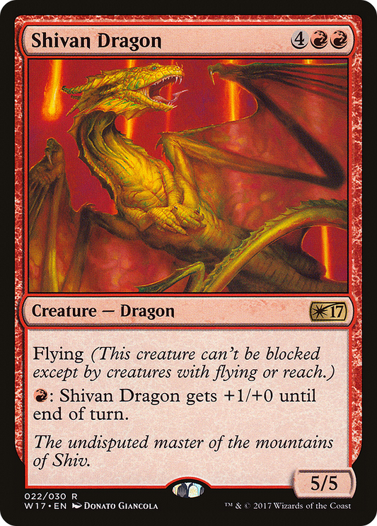 Shivan Dragon (W17-022) - Welcome Deck 2017 - Premium MTG Single from Wizards of the Coast - Just $0.08! Shop now at Game Crave Tournament Store