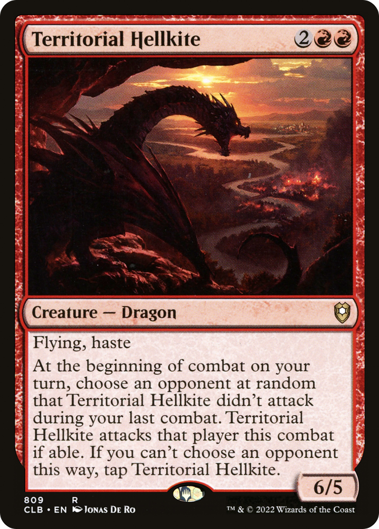 Territorial Hellkite (CLB-809) - Commander Legends: Battle for Baldur's Gate - Premium MTG Single from Wizards of the Coast - Just $0.14! Shop now at Game Crave Tournament Store