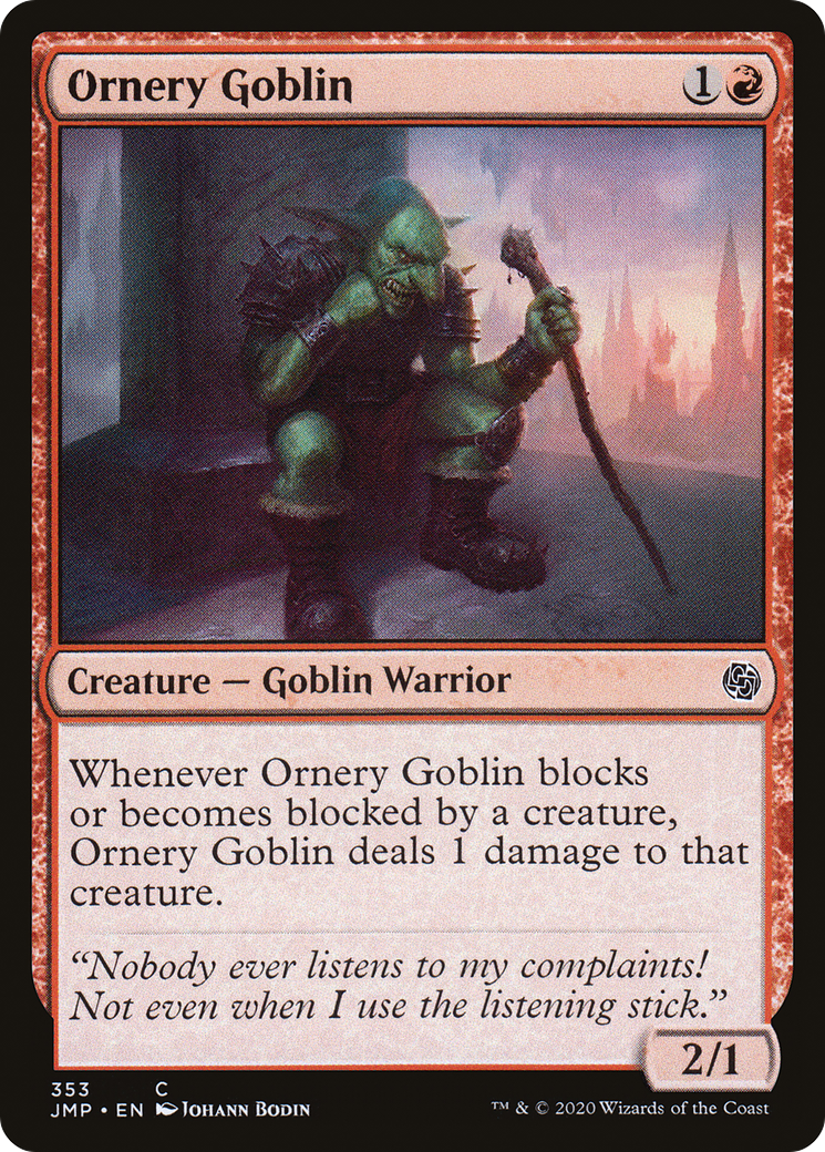 Ornery Goblin (JMP-353) - Jumpstart - Premium MTG Single from Wizards of the Coast - Just $0.08! Shop now at Game Crave Tournament Store